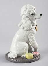 Poodle With Mochis Dog Figurine